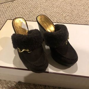 Brown suede shoes Coach